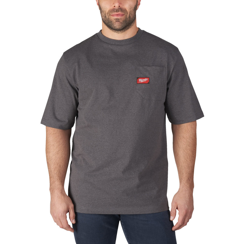 T-shirt travail gris Milwaukee WTSSG manches courtes | 4933478231