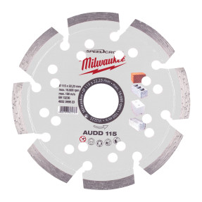 Disque diamant AUDD Milwaukee - Coupe béton et matériaux durs