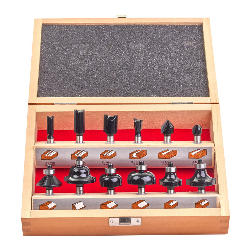 Set mèches défonceuse carbure Milwaukee – 6 ou 12 pcs