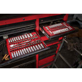 Set Cliquet + Douilles 1/4" Milwaukee 28 pcs Métrique 4932464943