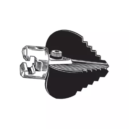 Couteau à 4 lames en fer de lance Ø 25 mm pour flexible de 16 mm