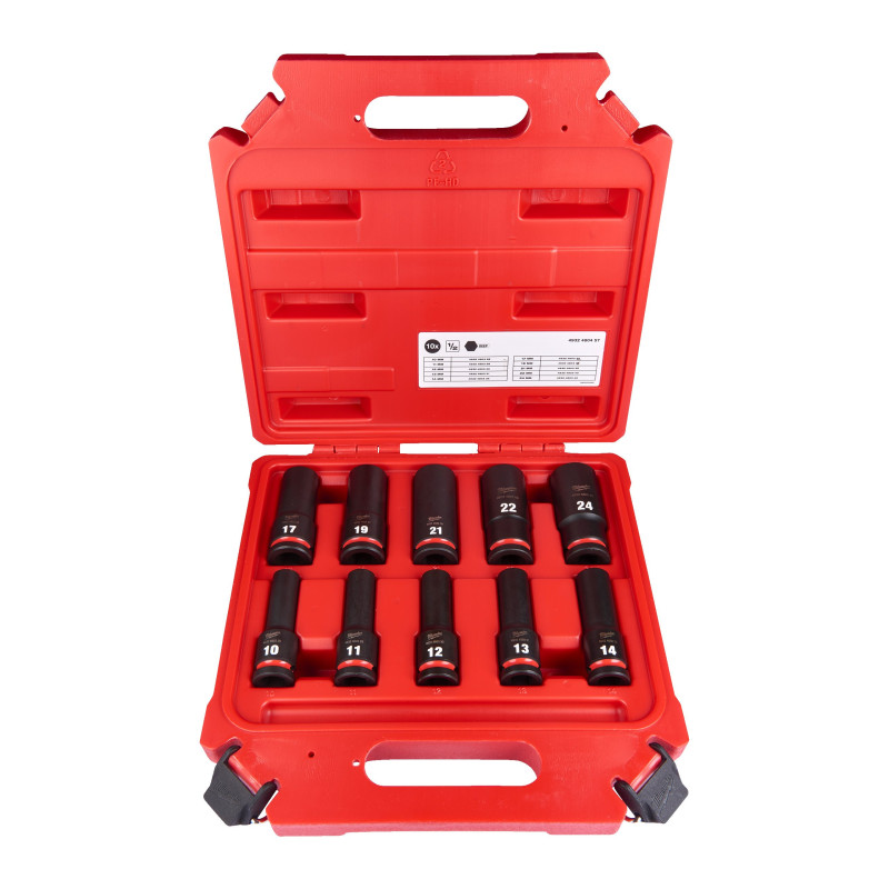 Set douilles à choc ½″ SHOCKWAVE™ IMPACT DUTY Milwaukee | 13 pcs