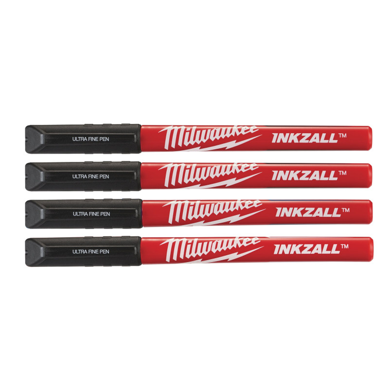 Marqueurs INKZALL™ Pointe Fine Milwaukee | Pack 4 pcs