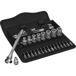 Coffret métal compact cliquet et douilles 1/4''