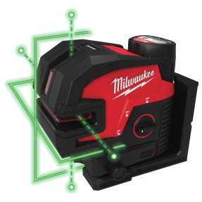 Milwaukee M12 CLL4P-301C : Laser vert 2 lignes 4 points | 38m