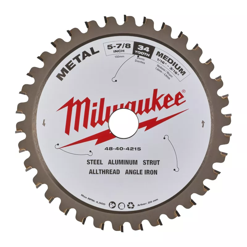 Lame scie circulaire métal Milwaukee CSB P M 135x20 - 48404070