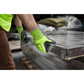 Gants Hi-Vis Cut D Milwaukee 4932479926 | Anti-coupure Haute Visibilité