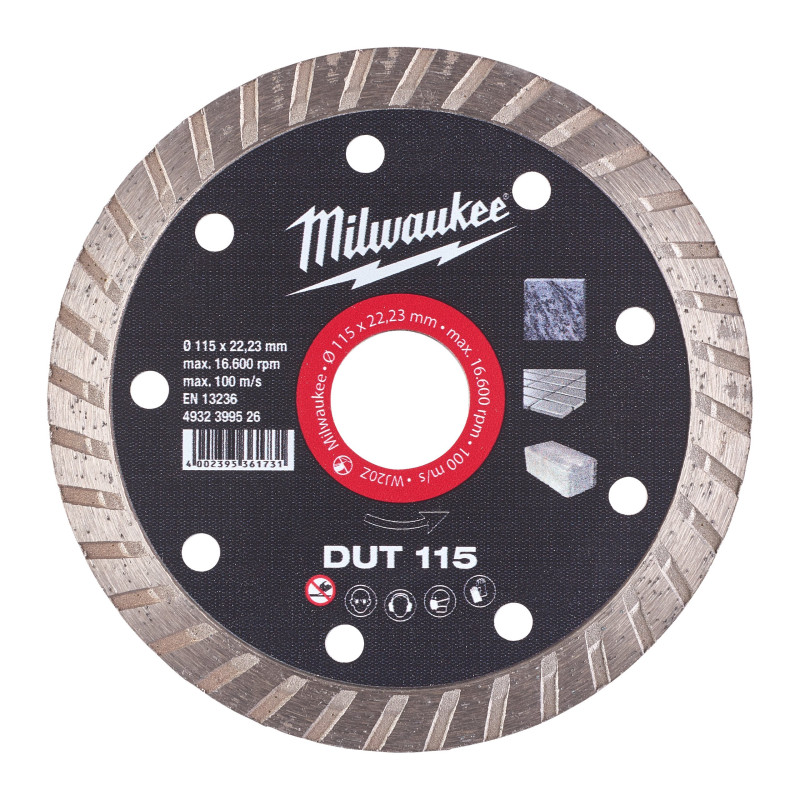 Disque Diamant Universel DUT Milwaukee 4932399526 | Coupe Tous Matériaux
