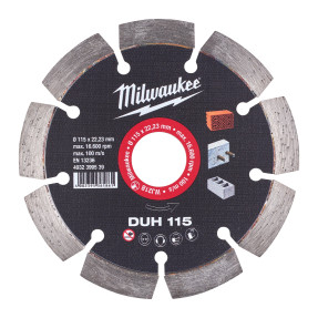 Disques Diamant DUH Milwaukee 115 à 400mm | Soudés Laser