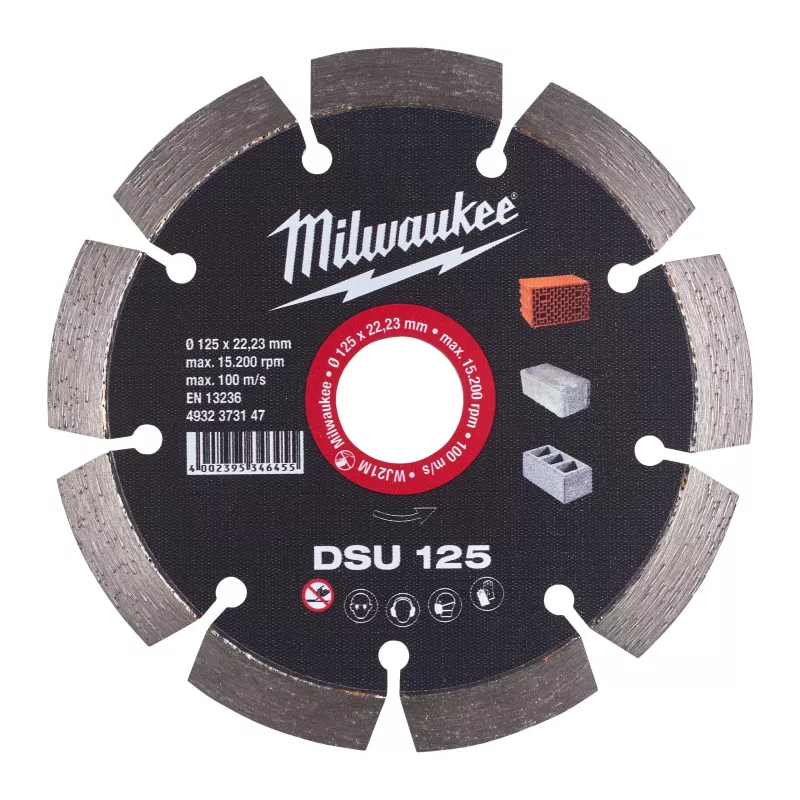 Disque Diamant DSU Milwaukee 125 et 150 mm - Coupe Pierre et Béton