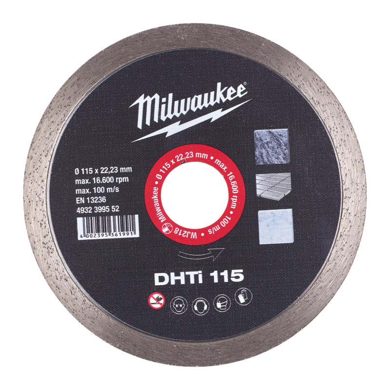 Disques Diamant DHTi Milwaukee 115-125-230 mm | Réf 4932399552