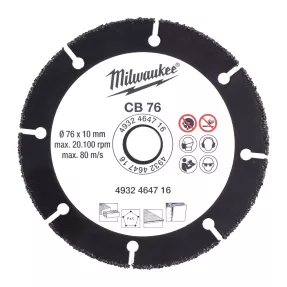 Disque carbure Milwaukee CB - Bois, plastique, placo | 4932464716