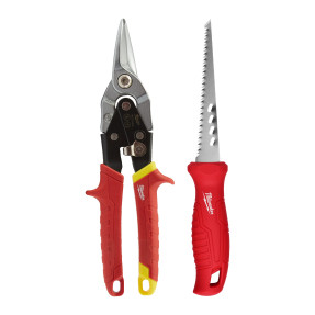 Drywall Kit Milwaukee 4932479784 - Ciseau aviation + couteau guichet
