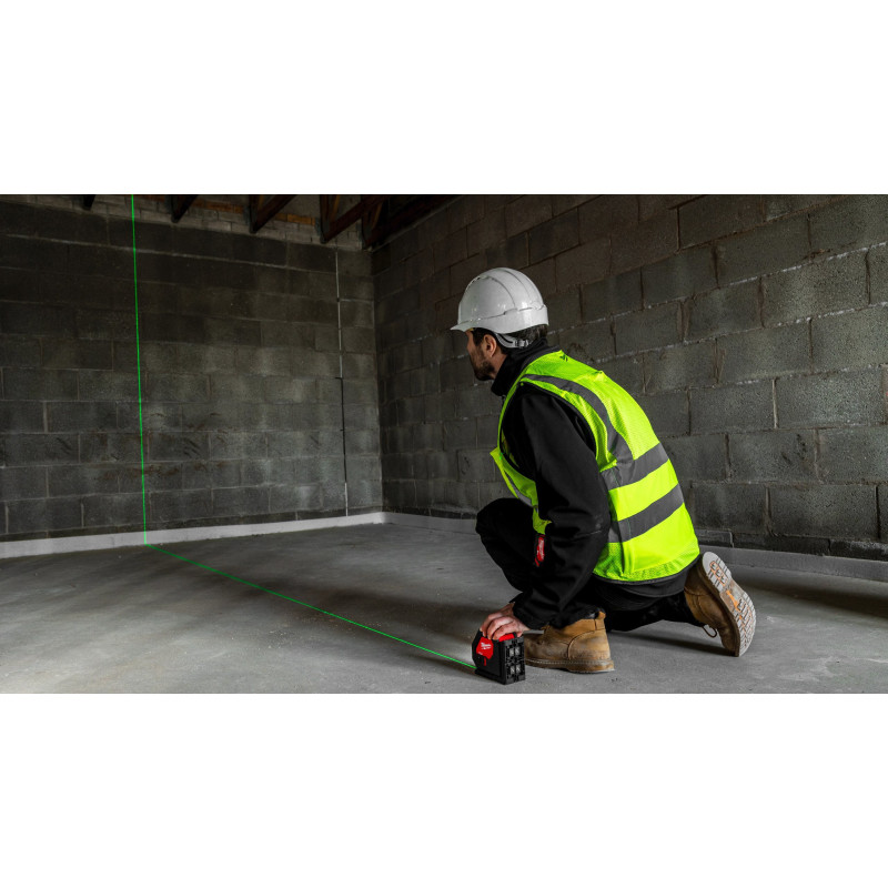 Laser vert 2 lignes Milwaukee CLL-C | Nivellement pro 30m