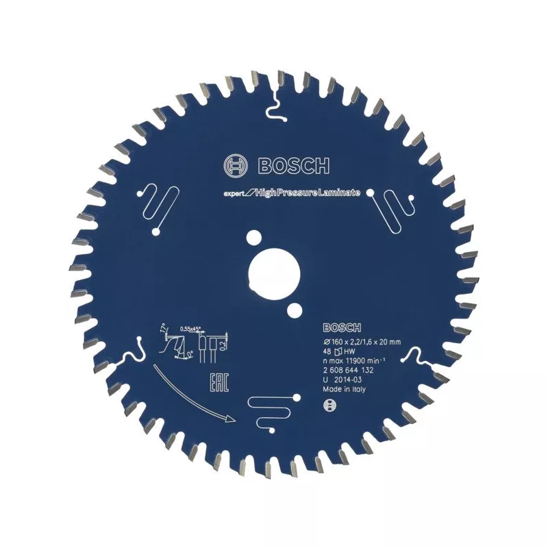 Lame de scie circulaire laminate trespa Ø160 - 48 dents