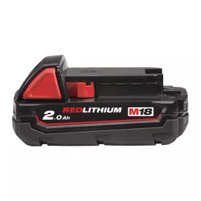 Batterie Milwaukee M18 B2 Red Lithium 2.0 Ah | Réf 4932430062