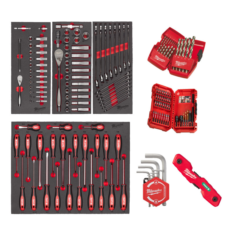 Master Foam Insert Set Universal 170 pièces Milwaukee 4932499473