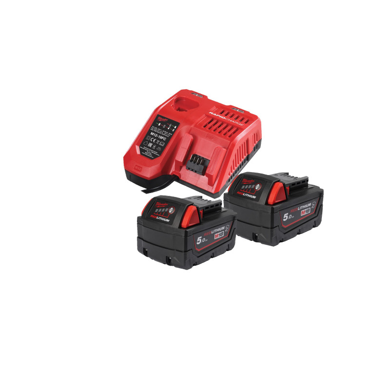 Pack M18 NRGCR-502 - 2 Batteries 18V Résistantes Chimiques + Chargeur