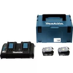 Pack énergie Makita 2 batteries 18V 5Ah et chargeur double