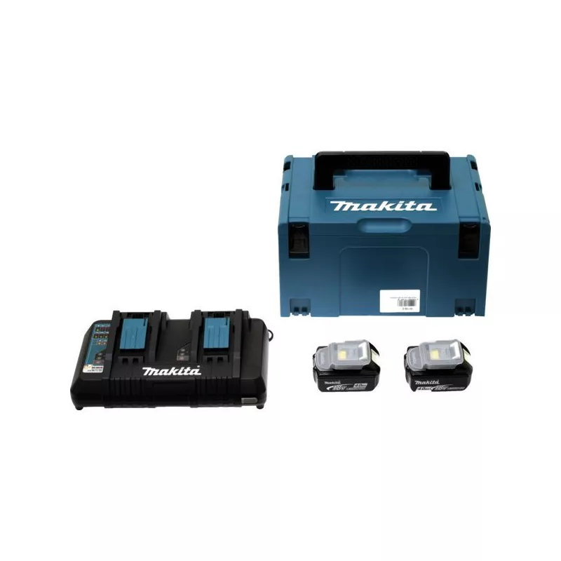 Pack énergie Makita 2 batteries 18V 5Ah et chargeur double