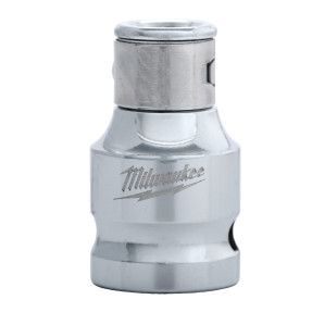 Porte-embout ⅜″ Milwaukee 4932493962 – Hex ¼″ à bille, finition chrome