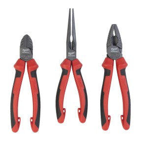 Set 3 pinces Milwaukee 4932492773 | Universelle, bec long, coupante