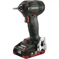 Boulonneuse à choc sur batterie 1/4'' 150Nm Metabo avec chargeur et batteries