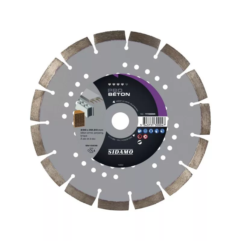 Disque diamant pro béton Ø125mm alésage 22.23