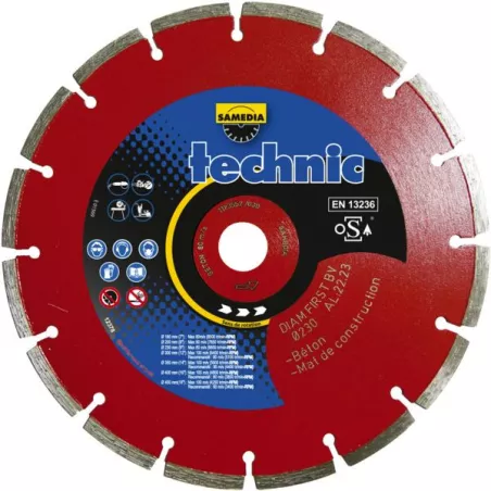 Disque diamant pour béton Ø125mm alésage 22