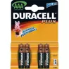 Lot de 4 piles alcaline Duracell Plus AAA - LR03