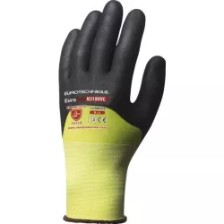 T7 Paire de gants 3/4 enduits nitrile mousse jaune