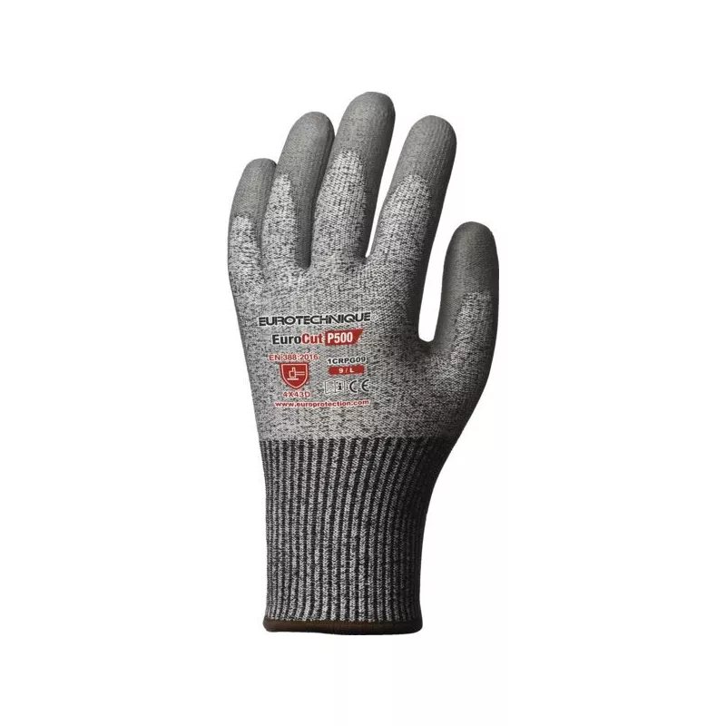 T7 Paire de gants paumes enduites PU gris