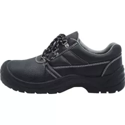 Pt35 Boston S1P Src - Chaussure Basse Basique S1P - Cuir Grainé Noir Constructio