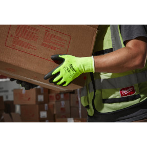 Gants Hi-Vis Cut A Milwaukee – Anti-coupure haute visibilité EN388