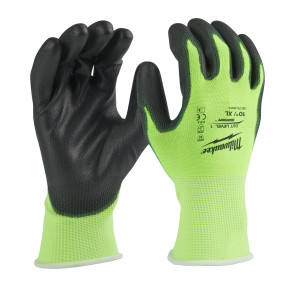 Gants Hi-Vis Cut A Milwaukee – Anti-coupure haute visibilité EN388