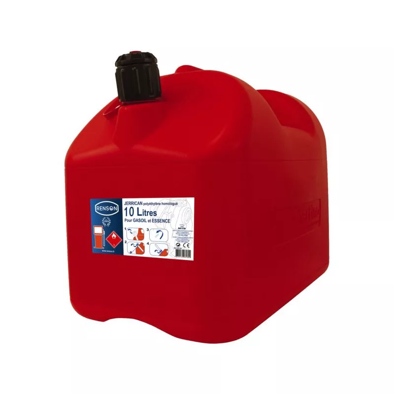 Jerrican hydrocarbure plastique avec bec anti-goutte - 5 l