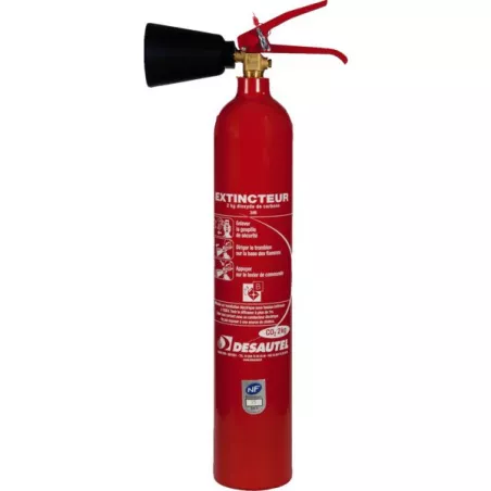 Extincteur CO2 B avec support - 2 kg