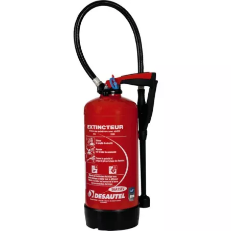 Extincteur eau pulvérisée + additif AB avec support - 6 l