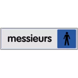 Plaquette signalétique plexiglas 170 x 45 mm - Messieurs