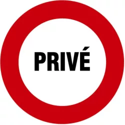 Panneau interdiction disque 30 cm - propriété privée défense d'entrer