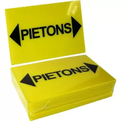 Lot de 25 panneaux de chantiers pour piétons 300 x 200 mm