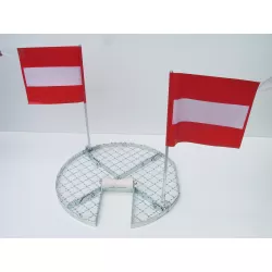 Faux tampon d'égouts DN 600 (Ø 655 mm) + rouleau de tirage et 2 drapeaux