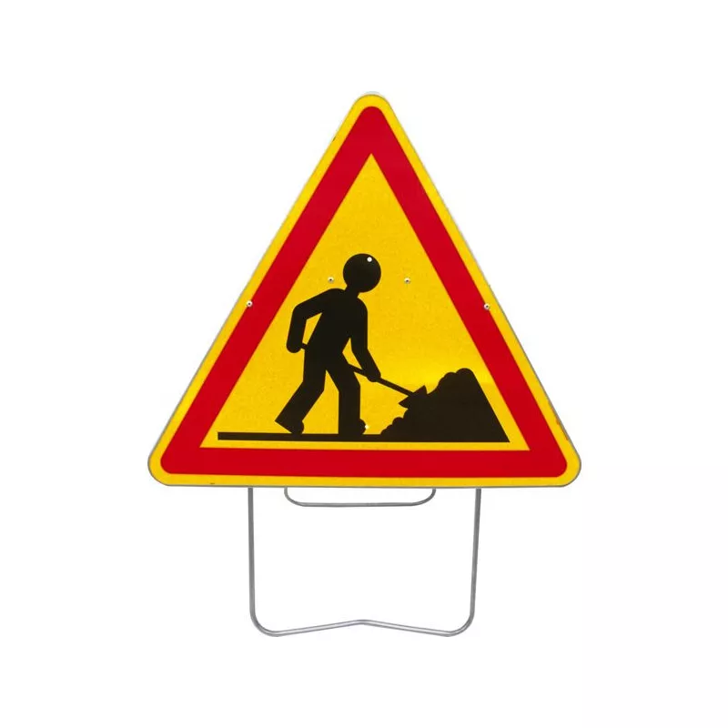 Panneau de signalisation AK3 chaussée rétrécie