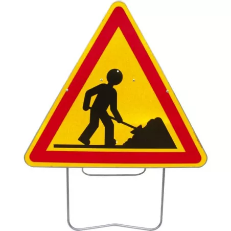 Panneau de signalisation AK3 chaussée rétrécie