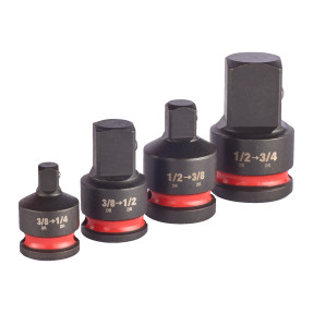 Set 4 Adaptateurs Carrés Impact Milwaukee 4932480356 | FDS Pro