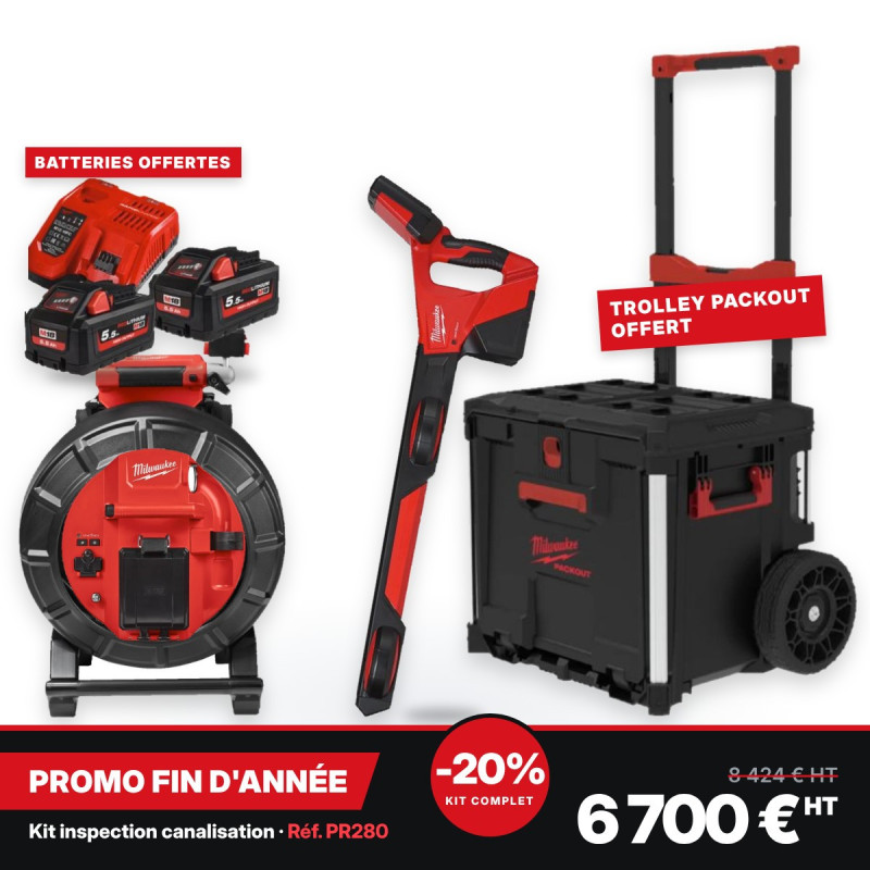 Pack caméra inspection canalisation Milwaukee M18