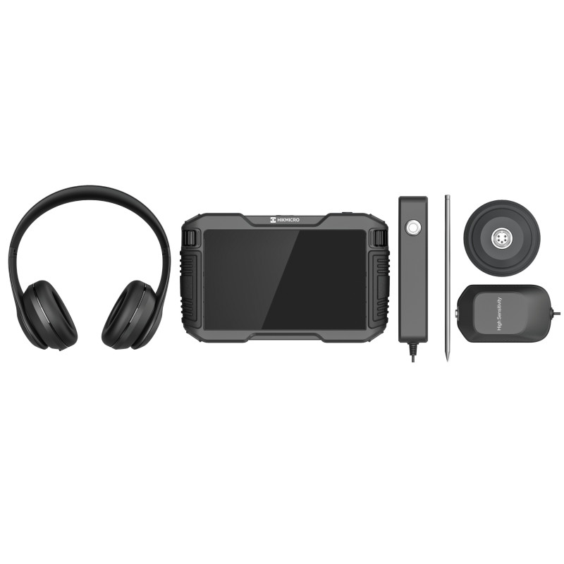Détecteur de fuite d'eau acoustique HIKMICRO AD21P avec capteurs et casque
