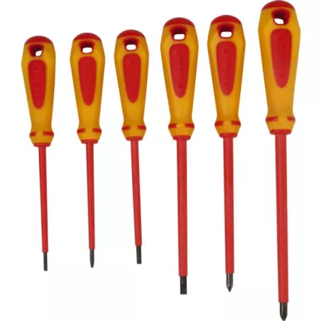 Jeu de 6 tournevis isolés 1000 V Sam