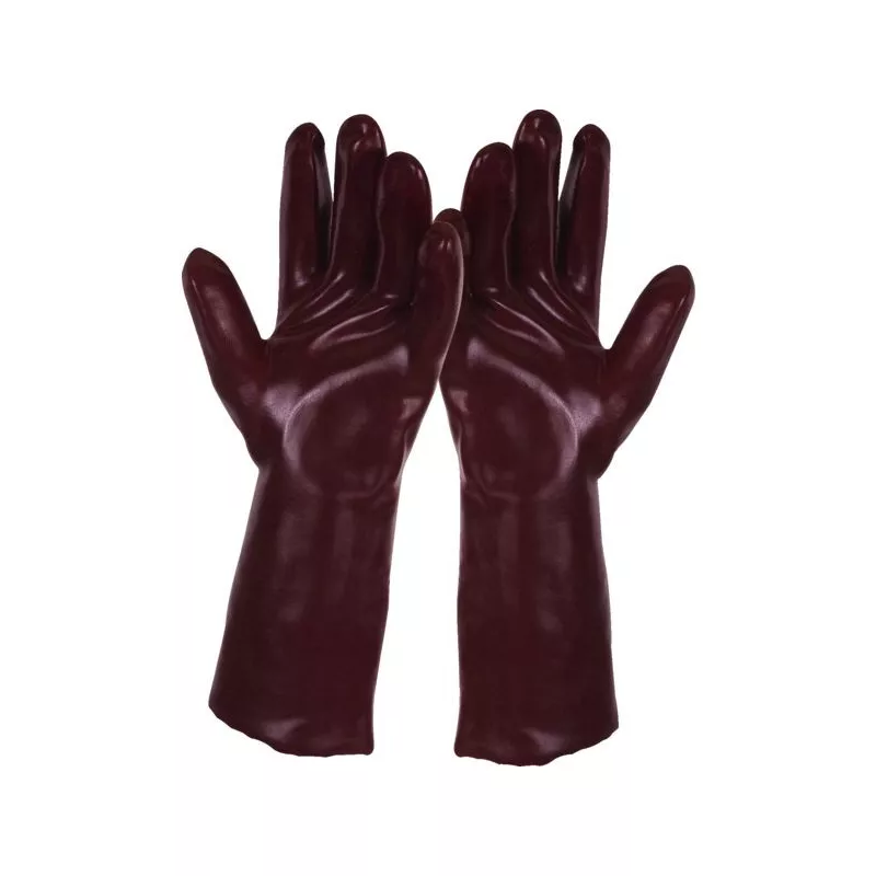 Paire de gants Pvc Rouge 35 cm T9