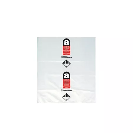 Rouleau de 20 sacs à déchet imprimés "amiante" - 73 cm x 110 cm